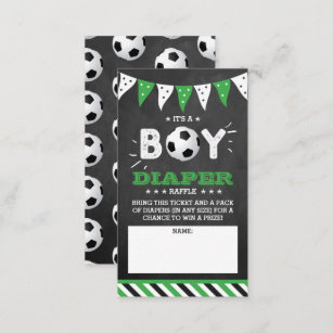 Tarjeta De Recepción It's a Boy! Baby Shower Diaper Raffle