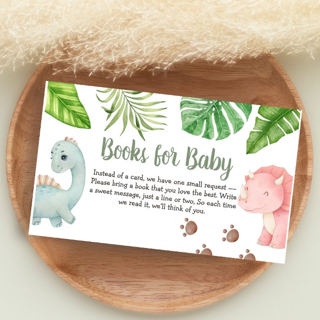 Tarjeta De Recepción It's a Boy Dinosaur Baby Shower Books for Baby (Dinosaur Baby Shower Books for Baby)