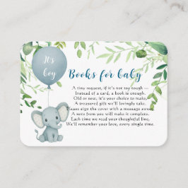 Tarjeta De Recepción It's a Boy! Pequeño elefante lindo con globo