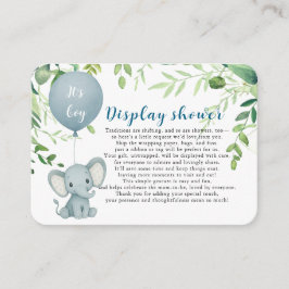 Tarjeta De Recepción It's a Boy! Pequeño elefante lindo con globo