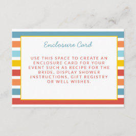 Tarjeta De Recepción It's Fun To Be One Colorful Enclosure Card