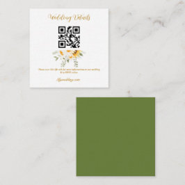 Tarjeta De Recepción IVANA Elegante Boda de flores amarillas y blancas