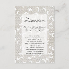 Tarjeta De Recepción Ivory & Lace de Boda Blanco