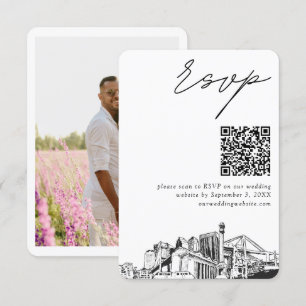 Tarjeta De Recepción Jacksonville Wedding RSVP Código QR pequeño
