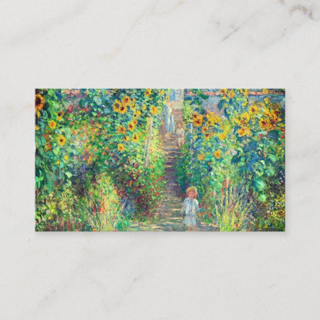 Tarjeta De Recepción Jardín de flores Monet (Anverso)