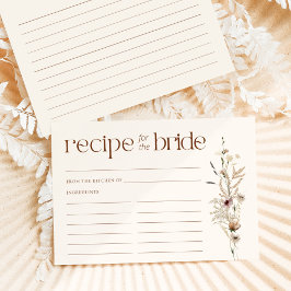 Tarjeta De Recepción Jardín de flores silvestres florece consejo para l