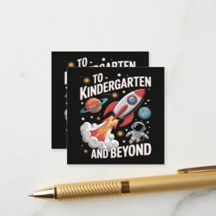 Tarjeta De Recepción Jardín de infancia y más allá astronauta vuelta al