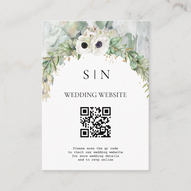 Tarjeta De Recepción Jardín de verano del Arco de Verdor Bohemio (Anverso)