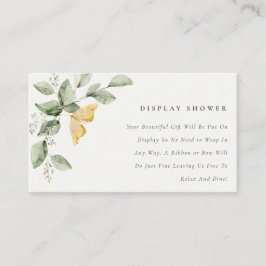 Tarjeta De Recepción Jardín Fauna Butterfly Display Shower Baby Shower