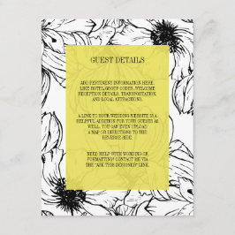 Tarjeta De Recepción Jardín moderno | Detalles del invitado del boda am