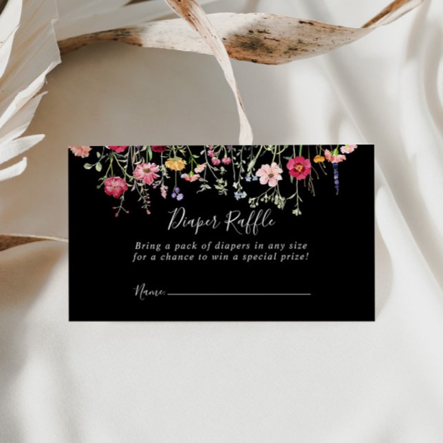 Tarjeta De Recepción Jardín Multicolor Flor silvestre Diaper Raffle Tic (Subido por el creador)