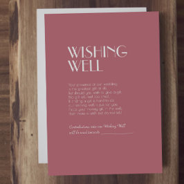 Tarjeta De Recepción Jardín Rosa | Boda Rosa oscuro deseando lo mejor