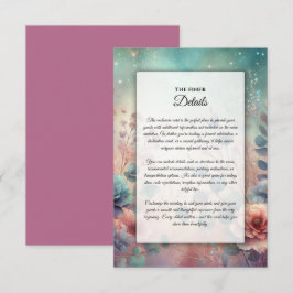 Tarjeta De Recepción Jardín Secreto en Brillo de Noche