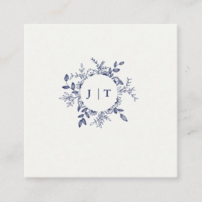 Tarjeta De Recepción Jasminum Sambac Elegant Floral (Anverso)