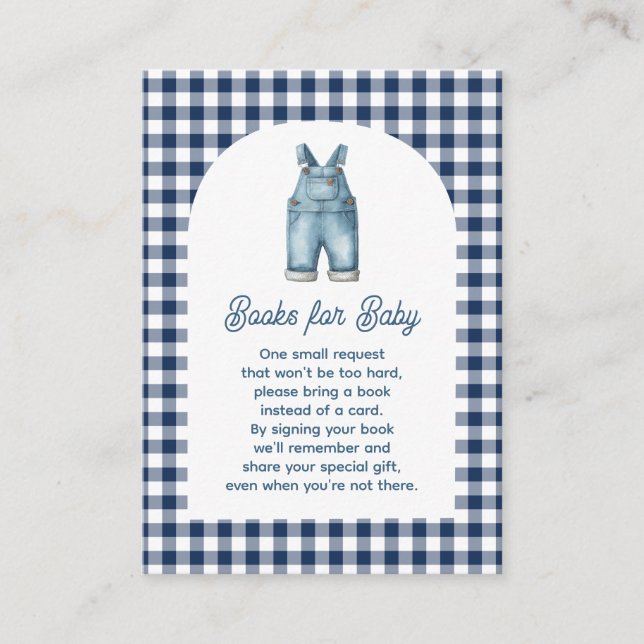 Tarjeta De Recepción Jean azul trae un libro (Anverso)