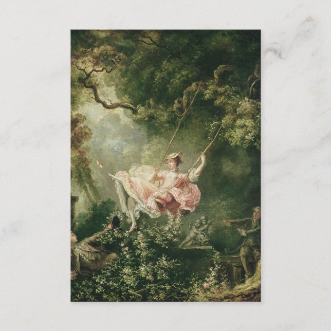 Tarjeta De Recepción Jean-Honoré Fragonard - The Swing, (Anverso)