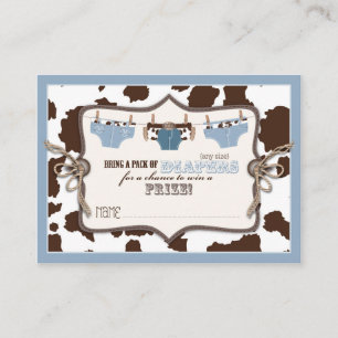 Tarjeta De Recepción Jeans de vaquero y trampas de pañal