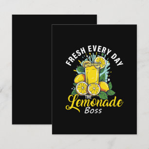 Tarjeta De Recepción Jefe de Limonada Fresco Todos los Días