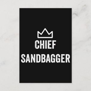Tarjeta De Recepción Jefe Sandbagger Golf Meme Bjj Chess Sandbag