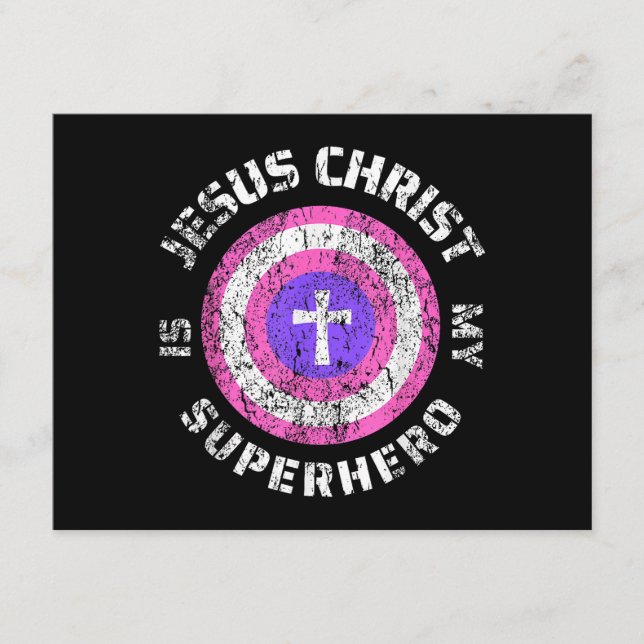 Tarjeta De Recepción Jesucristo es mi superhéroe Jesús (Anverso)