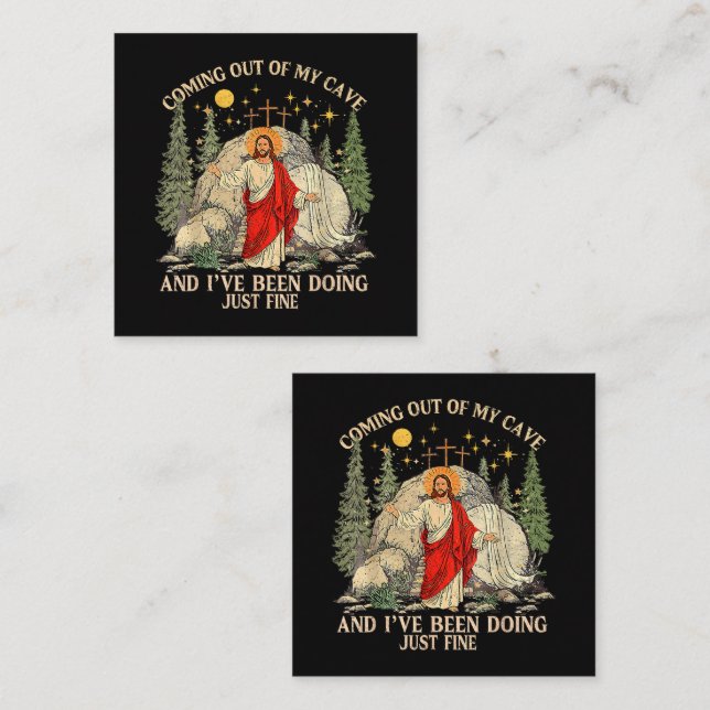 Tarjeta De Recepción Jesús saliendo de mi cueva (Anverso / Reverso)