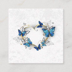 Tarjeta De Recepción Joyería Corazón con Mariposas Morpho