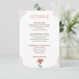 Tarjeta De Recepción Joyful Playful Summer Floral Detail Card