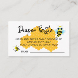 Tarjeta De Recepción Juego Cute Gold Bee Hive Baby Shower Diaper Raffle