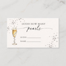 Juego de Adivina Cuántas Perlas Pearls & Prosecco