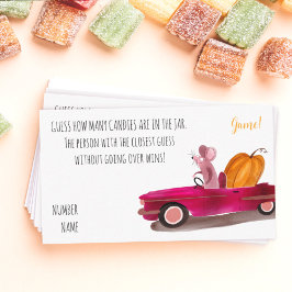 Tarjeta De Recepción Juego de adivinación de canto de calabaza para Per