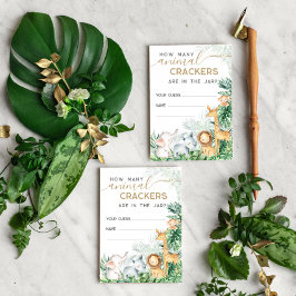 Tarjeta De Recepción Juego de adivinación Safari Baby Animals de Baby S