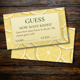 Tarjeta De Recepción Juego de adivinanza de besos para despedida de sol