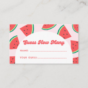 Tarjeta De Recepción Juego de adivinanza de sandía para baby shower
