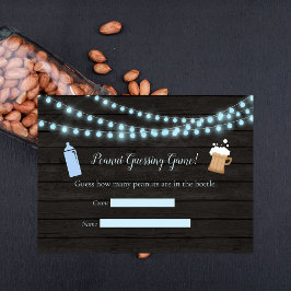 Tarjeta De Recepción Juego de adivinanzas azules para bebés Baby Shower
