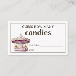 Tarjeta De Recepción Juego de adivinanzas para Chicas gemelos Baby Show