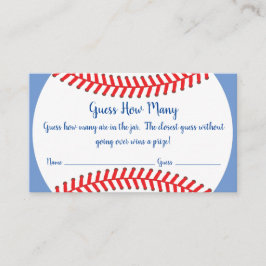 Tarjeta De Recepción Juego de adivinanzas para el beisbol pequeño