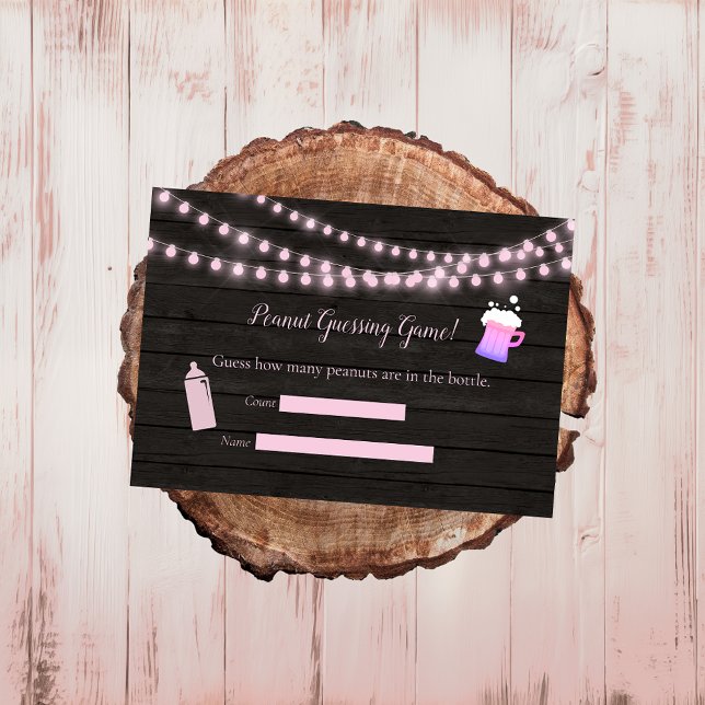 Tarjeta De Recepción Juego de adivinanzas rosadas para bebés Baby Showe (Subido por el creador)