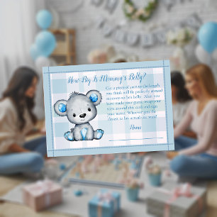 Tarjeta De Recepción Juego de Baby Shower de Belly de mamá de niño de o
