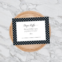 Tarjeta De Recepción Juego de Baby Shower de Black Bow Diaper Raffle