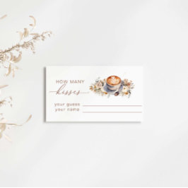 Tarjeta De Recepción Juego de Baby Shower de Boda Cuántos Besos Café