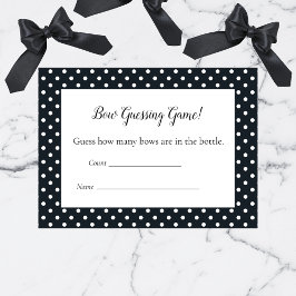 Tarjeta De Recepción Juego de Baby Shower de conjetura de barrido negro