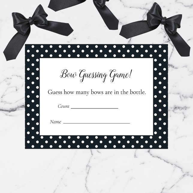 Tarjeta De Recepción Juego de Baby Shower de conjetura de barrido negro (Subido por el creador)