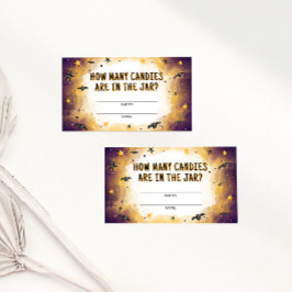 Tarjeta De Recepción Juego de Baby Shower de Halloween: Cuántos Candies