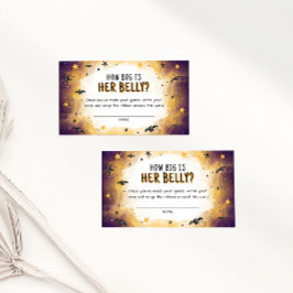 Tarjeta De Recepción Juego de Baby Shower de Halloween Qué grande es su