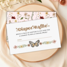 Tarjeta De Recepción Juego de Baby Shower de Little Wildflower Diaper R