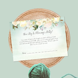 Tarjeta De Recepción Juego de Baby Shower de tamaño Belly de mamá Rosa 
