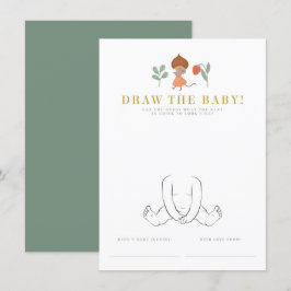 Tarjeta De Recepción Juego de Baby Shower para hongos pequeños