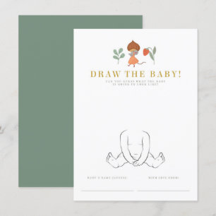 Tarjeta De Recepción Juego de Baby Shower para hongos pequeños