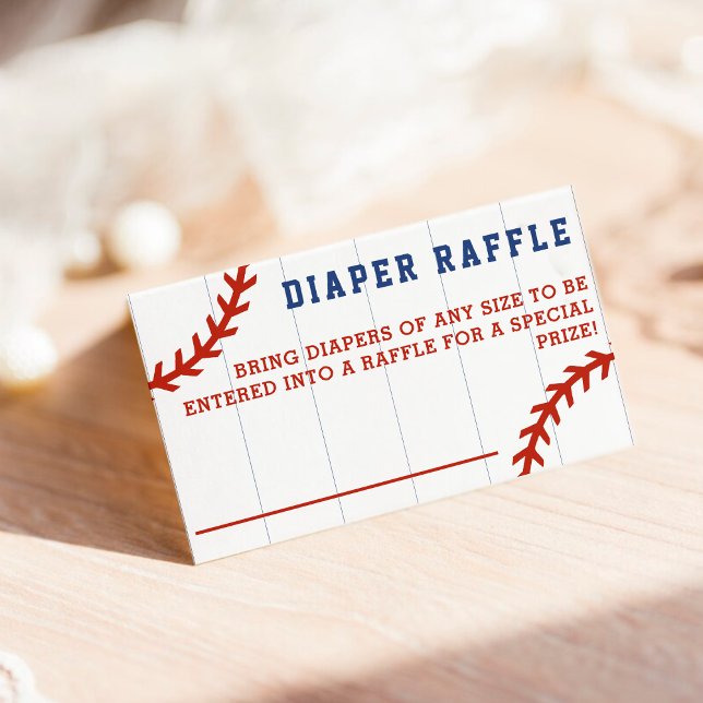 Tarjeta De Recepción Juego de Baby Shower Raffle Raffle Pinstripe (Baseball Pinstripe Diaper Raffle Baby Shower Game Enclosure Card
)