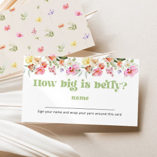 Tarjeta De Recepción Juego de baby shower Wildflower Qué tan grande est